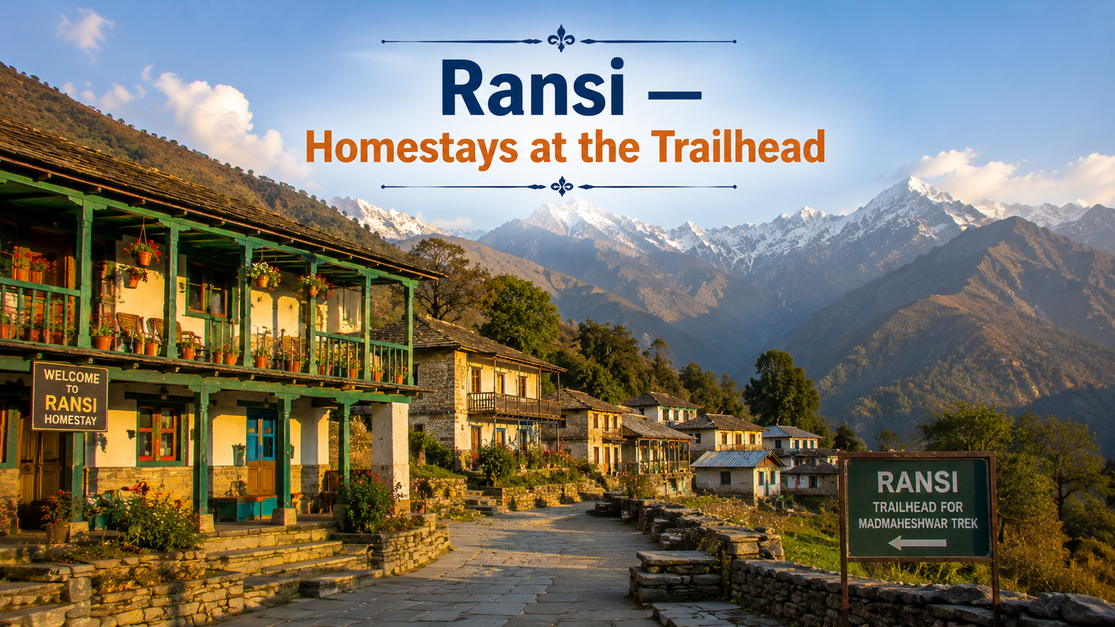 Ransi village homestays and guesthouses Madmaheshwar trek start